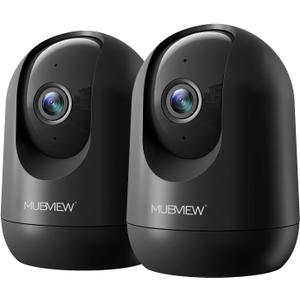 MUBVIEW Cameras for Home Security, Indoor Security Camera, 2.4/5GHz WiFi Wired Camera Ideal for Dog/Elder/Baby, Motion Tracking, Two-Way Audio, Pan Tilt, 7X24, 2K Night Vision PK320B-D