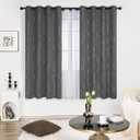 Deconovo Blackout Curtain for Bedroom, 52 x 72 Inch, Thermal Insulated Soundproof Curtains, Grommet Top, Machine Washable, Set of 2 Panels for Living Room Nursery Bedroom Apartment Home, Light Gray