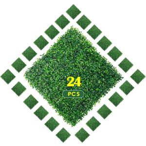 Ogrmar 24 PCS 20"x20" Artificial Boxwood Panels Topiary Hedge Plant, Privacy Hedge Screen UV Protected Suitable for Outdoor, Indoor, Garden, Fence, Backyard and Dcor (24, 20"x 20")