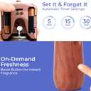 Automatic Air Freshener Spray Dispenser: Automatic Spray Dispenser with Elegant Wood Design for Commercial or Home Use (1-Pack), Battery Powered Free Standing or Wall Air freshener, Three Time Release
