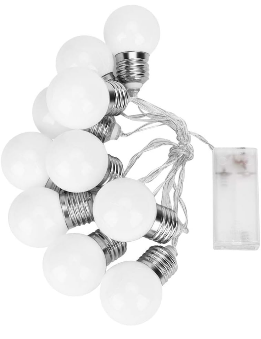 Outdoor String Lights, Led Patio String Lights, Waterproof, Weatherproof, Shatterproof Outdoor String Lights for Patio, Porch, Backyard, Garden Decor 1.5m(Warm White)