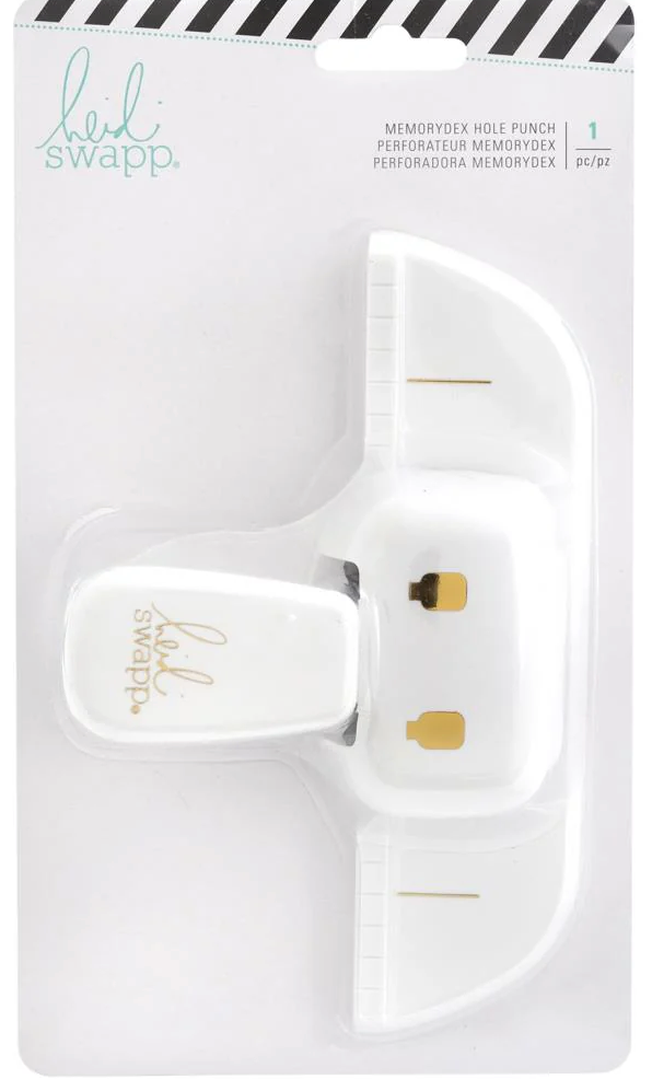 Heidi Swapp MemoryDex Hole Punch Tool, for Photos, Notes, Reminders, Adress Books, Make Perfect Holes in Cards and Photos, Scrapbooking, Journaling, Embellishments, Card Making, Crafting