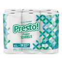 Amazon Brand - Presto! Ultra-Strong Premium Paper Towels, 158 Sheet Huge Roll - Flex-a-Size, 12 Rolls (2 Packs of 6), Equivalent to 38 Regular Rolls, White