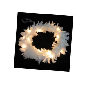 20pc Glowing Wreath White Decorative Door Pendant Led Lights for and Christmas Festival Decor Wreath for Indoor and Outdoor Use