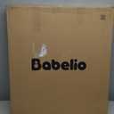 Babelio Baby Gate for Stairs, Kitchen & Doorways, 26-43" W 28" H No Bottom Bar| Easy Installation| One-Handed Operation| Auto-Close| Hardware Mount (Drill Needed) Safety Dog/Pet Gate Indoor (White)