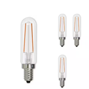 Bulbrite 776880 2.5 Watt LED T6 Clear Decorative Candelabra (E12) Base, 2700K Light Bulb, Warm White, 20 Pack