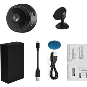 Watcheye Security Camera, Magnetic Mini Security Camera, Security Cameras 1080p Outdoor Sports Cameras Wireless WiFi Night Vision HD Home (Black)