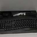 Wireless Keyboard and Mouse Combo, 2.4G Full Size Wave Keys Ergonomic Keyboard with Wrist Rest and 3-Level DPI Adjustable Wireless Ergonomic Mouse for Windows, Mac OS Desktop/ Laptop/ PC(Black)