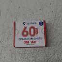 Ceramic Magnets with Adhesive Backing, 60 Pieces Disk Magnets  1 inch x 5/32 inch Thickness  25 x 4 mm with 3M VHB Adhesive Peel & Stick for DIY, Art Projects or whiteboards & Fridge Organization