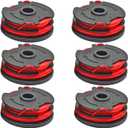 6 Pack 0.065'' Replacement Trimmer Spools for Hyper Tough Weed Eater String Trimmer Compatible with Hyper Tough GGT500WU 4.6 Amp Electric String Trimmer HT18-401-004-01 HT-21-401-002-04