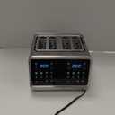 Touch Screen Toaster 4 Slice, Digital Smart Dual Control Touchscreen, Stainless Steel, 6 Toast Types & Levels include Bread, Bagel, with Defrost/Reheat/Single Slot Toasting Function