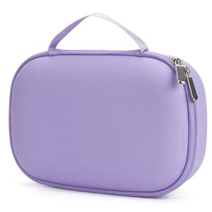 Wearable Breast Pumps Carrying Case, Hard Shell Breast Pump Bag with Waterproof Removable Tray, Breast Pump Storage Bag Compatible with Most of Wearable Breast Pumps (Purple)