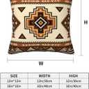 Western Aztec Throw Pillow Covers 16x16 Set of 2, Southwest Native American Brown Pillow Covers Outdoor Decorative Pillow Case for Couch Bed Sofa Cushion Home Decor
