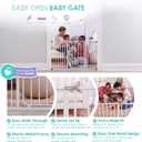 Regalo Safety 29-47" Easy Open Extra Wide Baby Gate for Doorways, Hallways & Bottom of Stairs, Pressured Mounted Safety Gate for Babies, Toddlers & Pets, Tested & Safe, American Designed and Owned