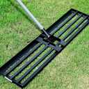 Walensee Lawn Leveling Rake, 7FT 45"x10" Levelawn Tool, Heavy Duty Effort Saving Lawn Level Tool, Steel Handle Lawn Leveler for Yard Garden Golf Course, Ease Level Soil Sand Dirt Surfaces