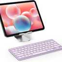 OMOTON Bluetooth Keyboard Compatible with iPad A16 11th 10th Generation, iPad 10.2 (9th/8th/7th), iPad Pro 13/12.9/11 inch, iPad Air/Mini and More iOS Devices, Purple
