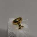 6 Pack Polished Gold Cabinet Knob Solid Kitchen Drawer Hardware,Antique Gold Drawer Dresser Round Knob Euro Style Furniture Hardware,Diameter:1-1/5 "