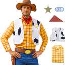 Cowboy Shirt Men's Plaid Button Down Long Sleeve Work Casual Shirt (3X-Large)