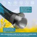 Garden Hose 30 FT NON-EXPANDABLE Water Hose Flexible Garden hose & Ultra Lightweight Hose with 10-Pattern Garden Hose Nozzle High-Strength Special Cloth Cover with 3/4" Brass fitting for Garden