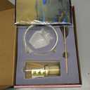 7 Pcs Glass Matcha Whisk Set, Matcha Set Matcha Bowl, 1 Matcha Whisk 1 Scoop Holder, Transparent Matcha Kit (White)