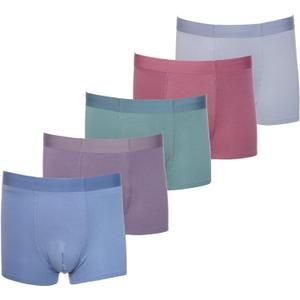 Men's Boxer Briefs 5 Pack - Breathable Cotton Underwear Soft Moisture-Wicking w/Regular Leg Comfort Fit (Colorful)