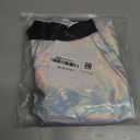 IDOPIP Women's Shiny Metallic Dress Sexy Sleeveless Skater Mini Dress Holographic Party Rave Dance Clubwear Halloween Costume (XL)