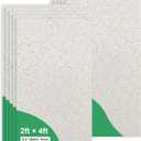 2ft x 4ft Printed Pro Ceiling Tiles - PVC Ceiling Panel 24 x 48in  Waterproof, Washable and Fire-Rated - High-Grade PVC to Prevent Breakage-Cover 80 Sq. Ft-Package of 10 Tiles