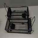 2 Packs Humane Rat Trap Outdoor Mouse Traps Indoor Use, Rodent Chipmunk Traps for Small Live Animal Catch and Release - Black