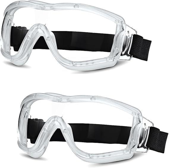 Kids Safety Goggles, Toddler Safety Glasses With UV Anti-Fog,Clear Lens Glasses Cleaning Cloth Included (White+ White)