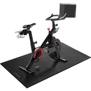 Bike Mat | 6mm Thickness, 30" X 60" Exercise Mats for Treadmill, Rowing Machine, Non-Slip Exercise Equipment Mat for Stationary Spin Bike, Home Gym Workout, Under Mat Protect Hardwood Floor & Carpet
