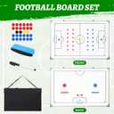 Lincia 35" x 24" Magnetic Soccer Coaching Whiteboard Large Double Sided Sport Coach Whiteboard Equipped with Magnetic Marker, Pen, Eraser and Carry Bag Soccer Football Tactical Presentation Clipboard