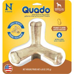 2 x Quado Interactive Chew, Ginormous Peanut Flavor (1 Pack), Large (EXP 04/28/27)