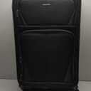 U.S. Traveler Aviron Bay Expandable Softside Luggage with Spinner Wheels, Black, 3-Piece Set