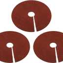 Fasmov 3 Pack Rubber Mulch Ring Tree Protector Mat Tree Protection Weed Mats, Heavy Duty Rubber, 24 inch (EXP 12/31/56)