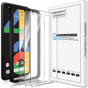 Orzero (3 Pack) Tempered Glass Screen Protector Compatible for Google Pixel 4a Protector De Pantalla with Alignment Frame 9 Hardness HD Anti-Scratch (Not for 4a 5G)