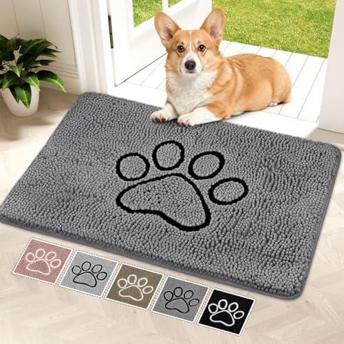 Bcoimo Super Absorbent Dog Door Mat, 36"*24" Anti Slip Mat for Muddy Paws, Pet Rugs for Dirty Paws Washable that Absorbs Moisture and Dirt, for Dog Cage and Pet Resting Carpet