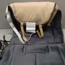 Snailax Massage Seat Cushion with Heat - Extra Memory Foam Support Pad in Neck and Lumbar,10 Vibration Massage Motors, 2 Heat Levels, Back Massager Chair Pad for Back (Navy Blue)