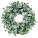 Eucalyptus Wreath for Front Door, COLORSPEC 24 Inch Eucalyptus Wreath with Olive Leaves and Berries All Year Round, Handmade Green Spring Summer Wreaths for Front Door Indoor Outdoor Wedding Holiday