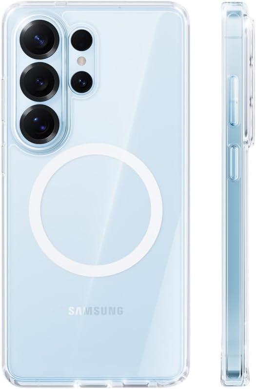 TORRAS Magnetic Shockproof for Samsung Galaxy S26 Ultra Case Clear, Fit for MagSafe,12FT Military Grade Protection, AntiYellowing Slim Magnetic Case for Samsung S26 Ultra Case 6.8", Diamond Clear