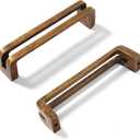 Antique Brass zinc Alloy Cabinet pulls, Vintage Retro 3 Inch 76mm Hole Center Cabinet Handles for Drawer, Cupboard, Wardrobe, Dresser - 12 Pack