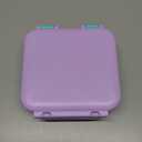 Bento Box for Kids with Soup Thermos(9oz) Kid Bento Lunch Box with Leak Proof Insulated Food Jar, Hot & Cold Lunch Container Set for School Girls Boys, 4-Compartments, Purple/Blue