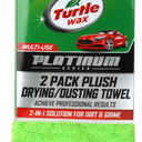 Turtle Wax Platinum 2pk Plush Drying/Dusting Towel: Microfiber Car Wash & Drying Towels for RVs, Trucks, Boats