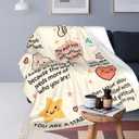 Appreciation Blanket  Inspirational Thank You Gift Blanket with Positive Affirmations, Cozy Flannel Throw for Friends, Family, Coworkers, Teachers  Encouragement Blankets for Birthday, Christmas (50"x40")