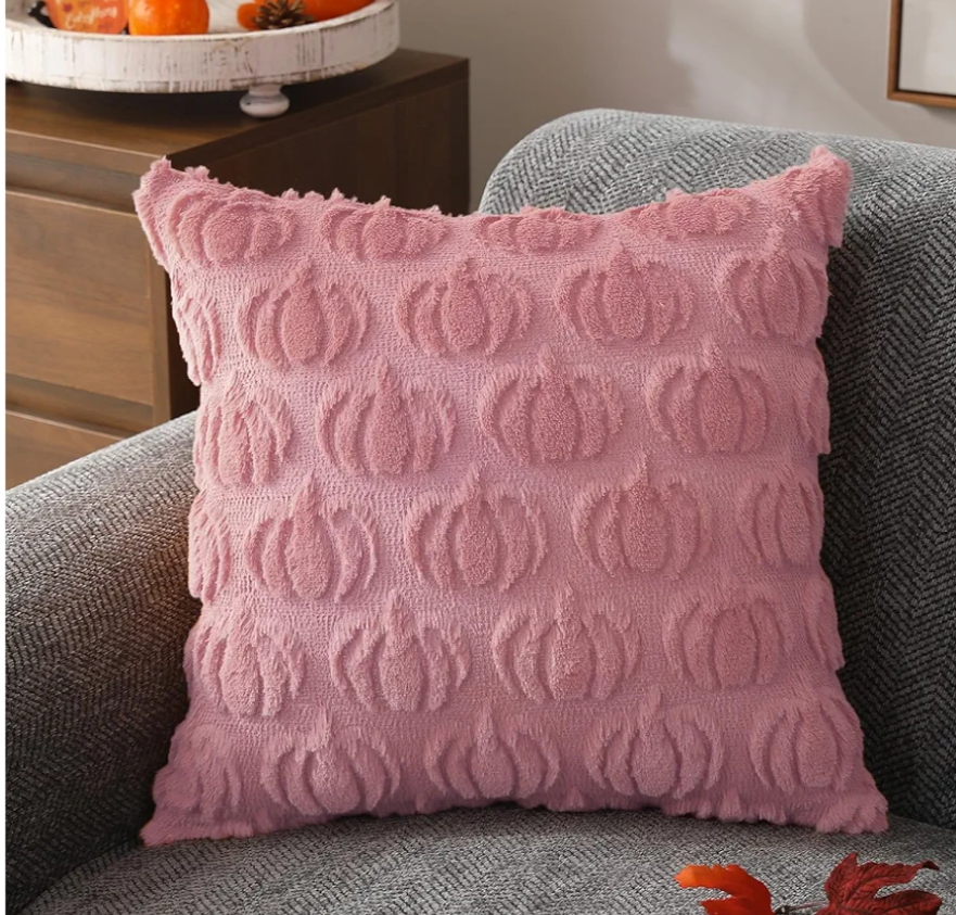 DFXSZ Fall Pillow Covers 18x18 Set of 1 Fall Decoration Autumn Pink Pumpkin Throw Pillow Cases Soft Plush Faux Fur Wool Couch Cushion Case for Chair Sofa Bedroom Living Room Home Decor PTK02G18 DFXSZ Fall Pillow Covers 18x18 Set of 1 Fall Decoration Autumn Pink Pumpkin Throw Pillow Cases Soft Plush Faux Fur Wool Couch Cushion Case for Chair Sofa Bedroom Living Room Home Decor PTK02G18