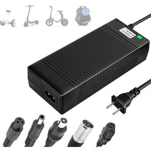 EVAPLUS 5 in 1 Plugs 54.6V Fast Charger, Universal for 48V 13S Lithium Batteries, Pinkind 48V Li-ion Battery Charger Replacement for Razor, Jetson, Voyage, Gotrax, Ninebot,Segway, Hiboy