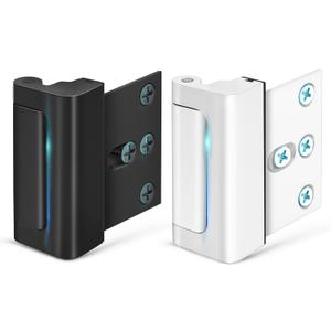 Home Security Door Lock Door Reinforcement Lock: Metal Door Locks for Front Door Locks for Kids Safety Child Proof Door Latch for Top Inside Deadbolt Lock (Black&White)