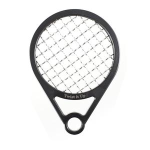 Twist It Up Comb (Bond Black) - Alternative for Hair Sponges, Creates Curls and Twists for Black Men, Tennis Racket Design