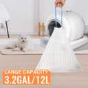 Cat Litter Bags, 80 Pieces Litter Box Liners for Automatic Cat Litter Box Self Cleaning, 4 Rolls 18 x 18 inches Robot Drawstring Bags, White