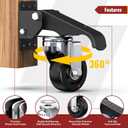 Heavy Duty Workbench Casters 3 Inch Retractable Casters with Lifting and Lowering Function 360 Rotation Ideal for Workbenches or Other Equipment Maximum Load of 1100 lbs