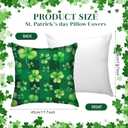 8 Pcs 18x18 Inch St. Patrick Pillow Covers St. Patrick Decor Throw Pillow Covers Set of 8 Green Irish Shamrock Decorative Couch Cushion Pillowcase Room Bedroom Sofa Holiday Decor